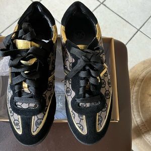 MK sneakers black and gold